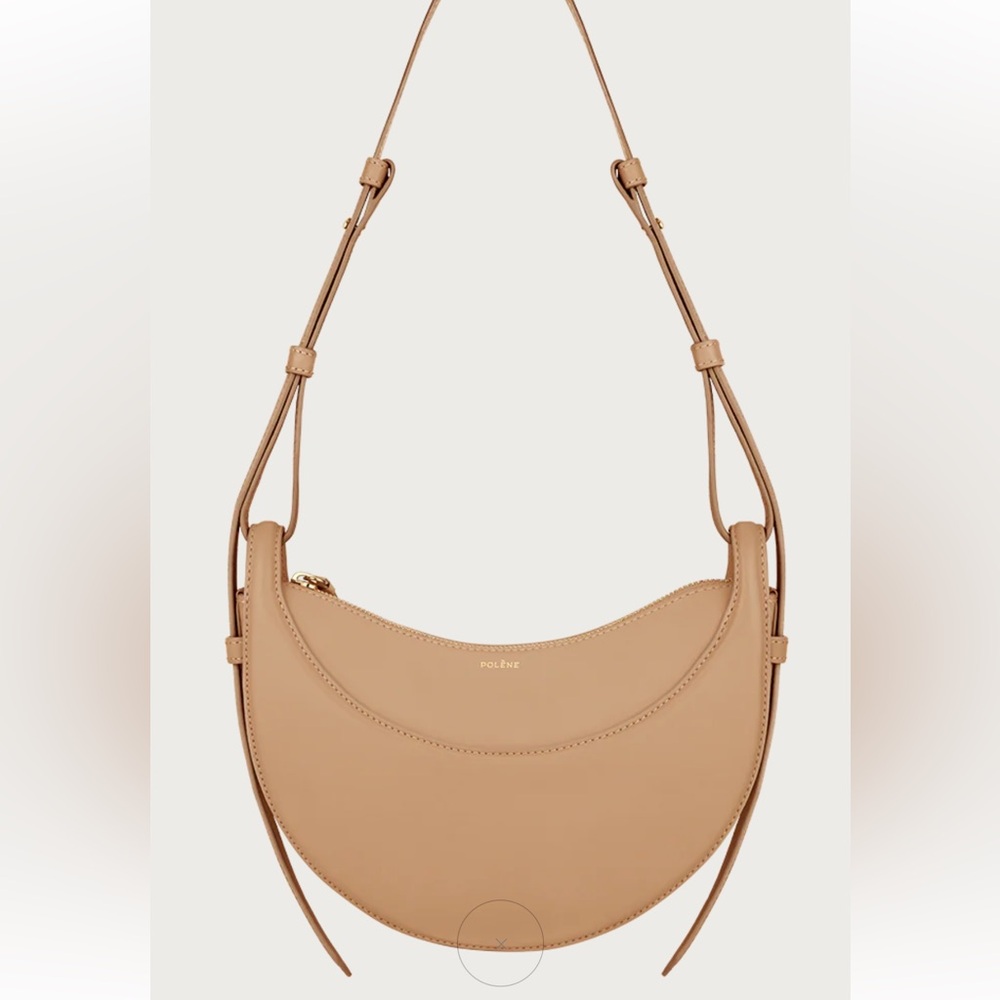 Polene Numero Dix Smooth Beige Leather Women's Bag